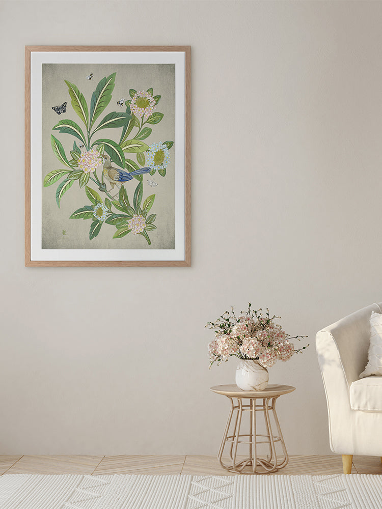 Summer Garden Clay Framed Art Print | Lifestyle