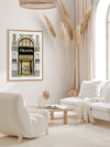 Prada in Gold Framed Art Print | Lifestyle