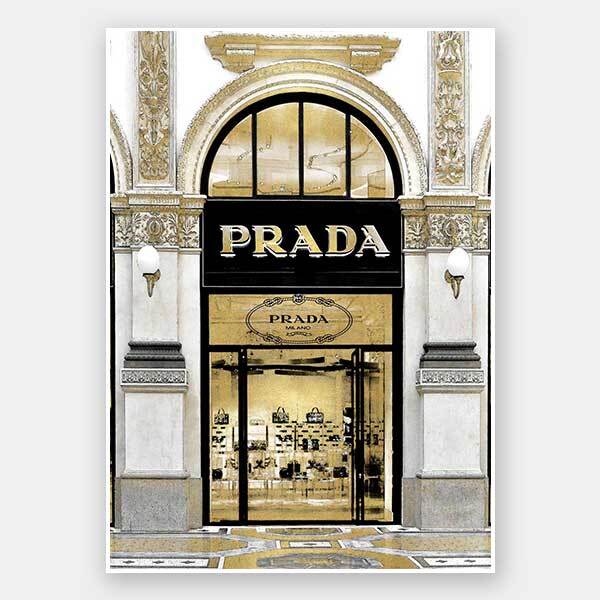 Prada in Gold Unframed Art Print