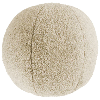 Vanilla Cream Boucle Ball Cushion