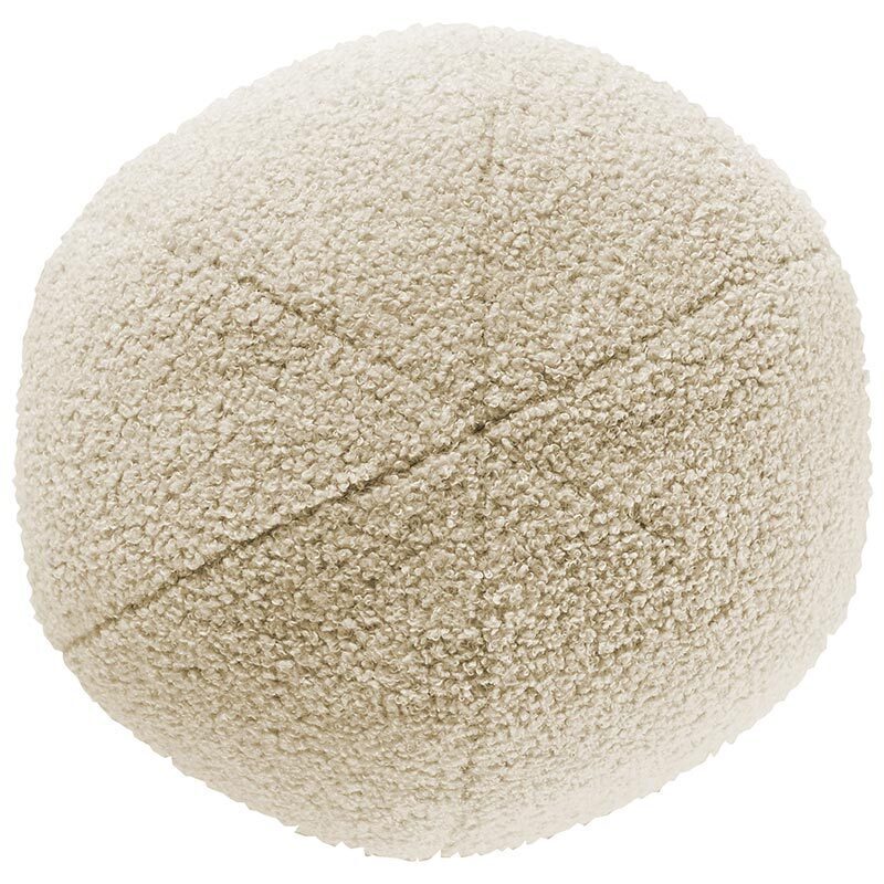 Vanilla Cream Boucle Ball Cushion