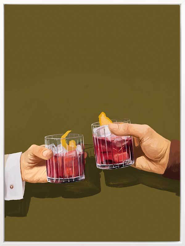 Chin Chin di Rosso Canvas Art Print