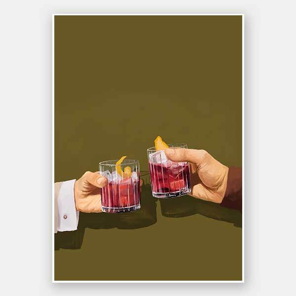 Chin Chin di Rosso Unframed Art Print