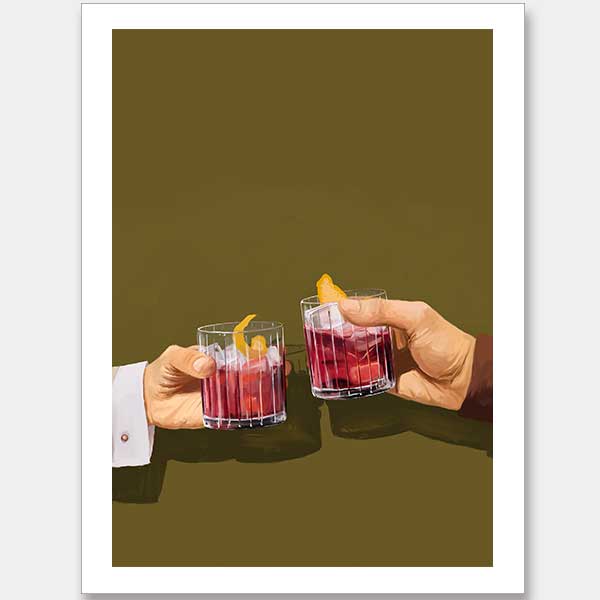 Chin Chin di Rosso Unframed Art Print
