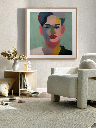 Chromatic Gaze Framed Art Print | Lifestyle