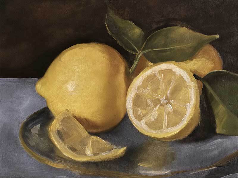 Still Life Lemons Canvas Art Print