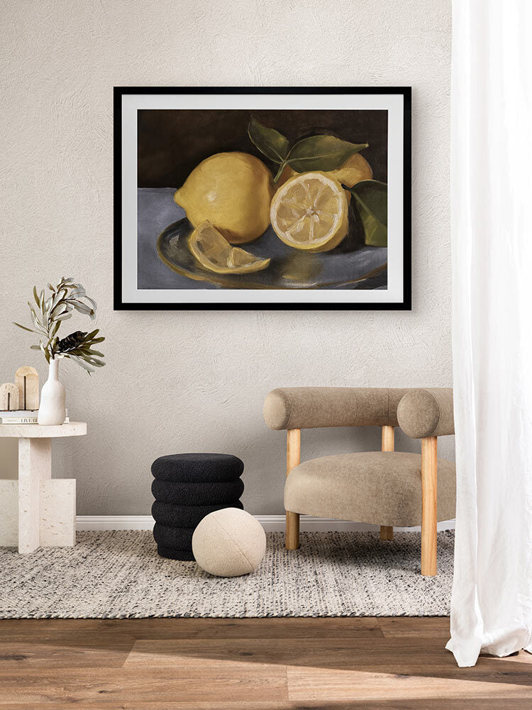 Still Life Lemons Framed Art Print | Lifestyle