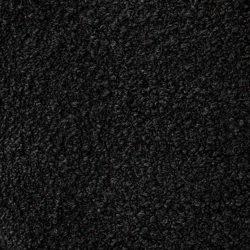 The Emberwood Rectangle Charcoal Cushion (90x30cm) by Urban Road features luxury textured fabric in black, shown on a white background—an elegant touch for your interior, inspired by Darren Palmer’s design style.