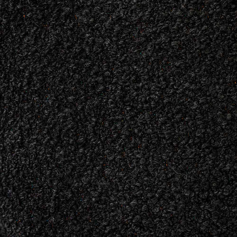 The Emberwood Rectangle Charcoal Cushion (90x30cm) by Urban Road features luxury textured fabric in black, shown on a white background—an elegant touch for your interior, inspired by Darren Palmer’s design style.