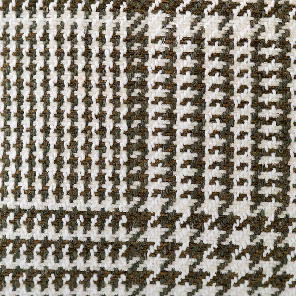 The Urban Road Beaumont Rectangle Houndstooth Green Cushion (80x40cm) features a stylish houndstooth pattern, adding texture and sophistication to your space.