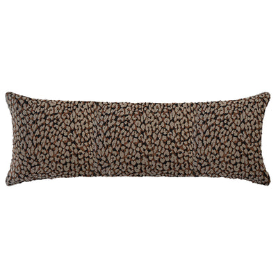 The Urban Road Foxshade Rectangle Rust Cushion (90x30cm) features a luxury woven texture in a rust and black spotted design—ideal for adding a stylish touch to your home décor.