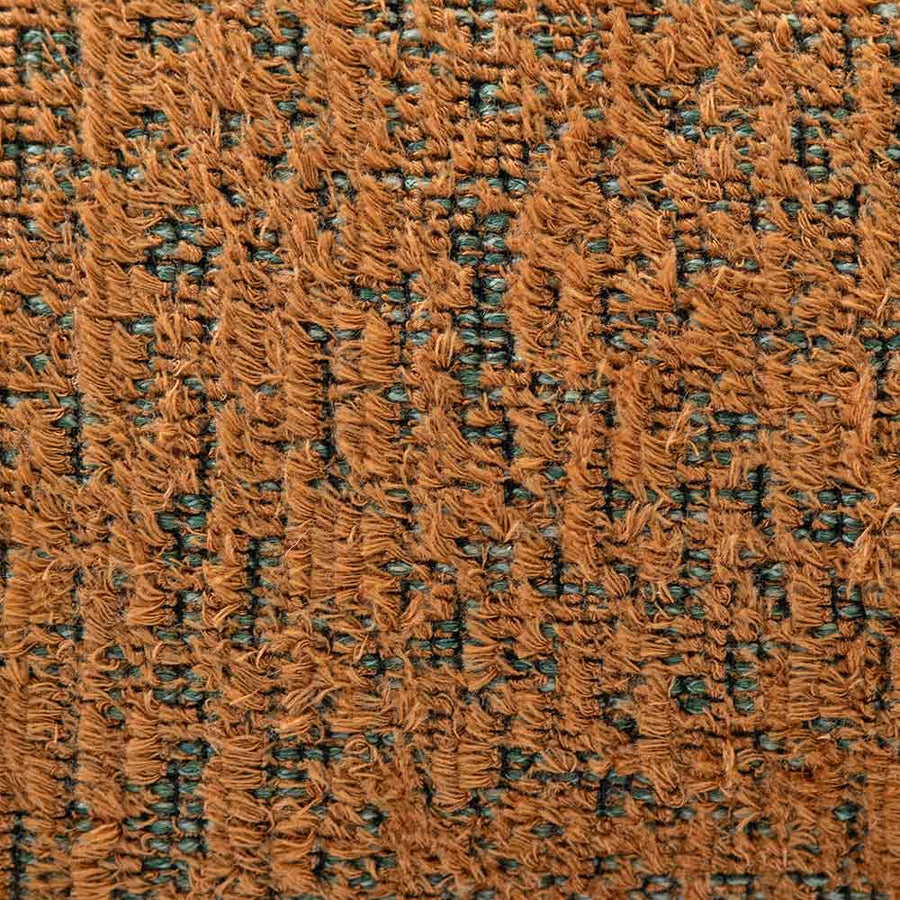 The Auburn Square Rust Cushion (50x50cm) by Urban Road features a textured, woven brown fabric with subtle dark specks—an ideal touch of Darren Palmer-inspired luxury for any interior.