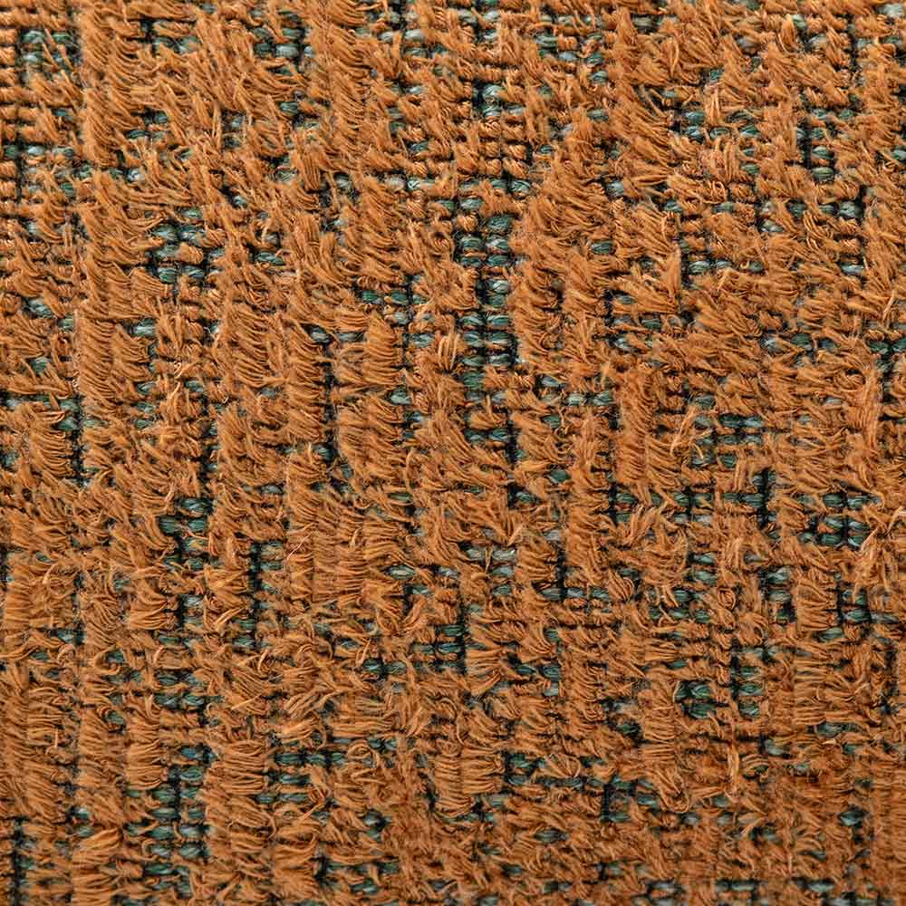 The Auburn Lumbar Rust Cushion by Urban Road, measuring 50x30cm, features a luxury textured brown finish with a subtle pattern—ideal for enhancing any interior—shown against a white background.