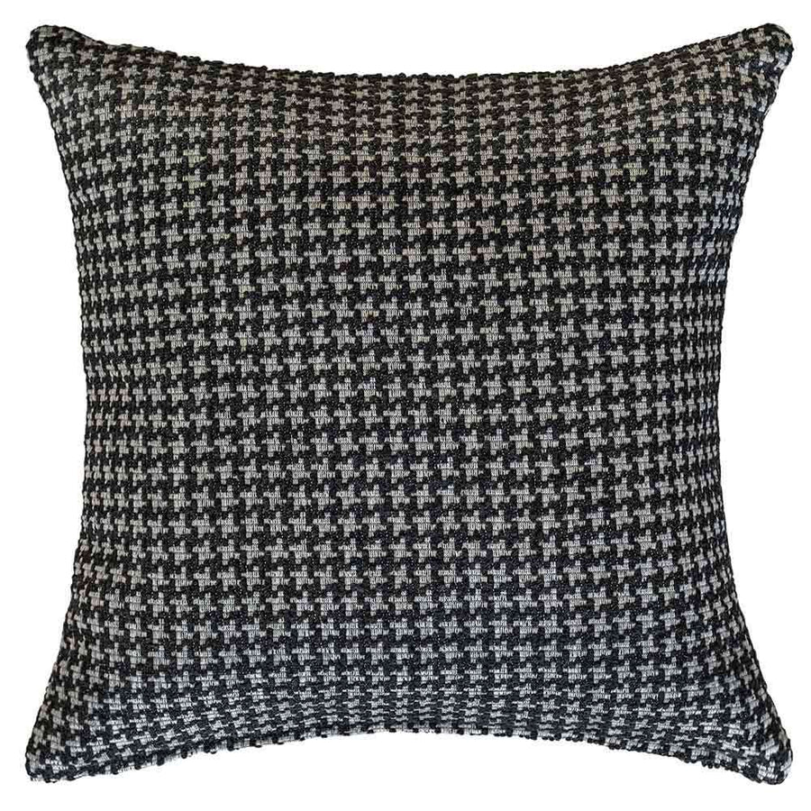 The Urban Road Noirstone Square Black-and-White Cushion (50x50cm) features tightly woven fabric and slightly rounded corners—an ideal luxury accent for contemporary interiors.
