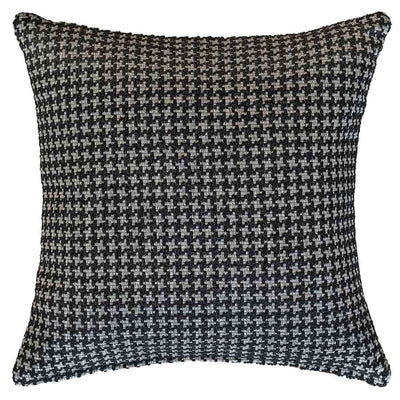The Urban Road Noirstone Square Black-and-White Cushion (50x50cm) features tightly woven fabric and slightly rounded corners—an ideal luxury accent for contemporary interiors.