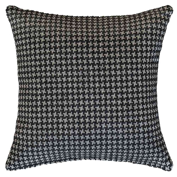 The Urban Road Noirstone Square Black-and-White Cushion (50x50cm) features tightly woven fabric and slightly rounded corners—an ideal luxury accent for contemporary interiors.