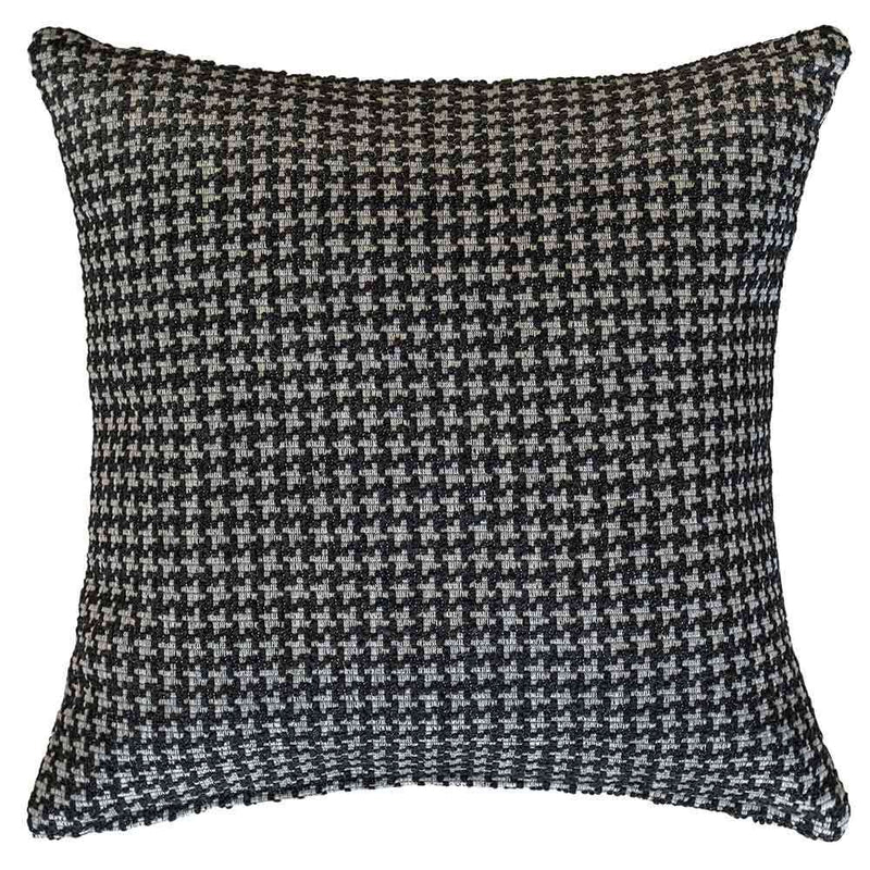 The Urban Road Noirstone Square Black-and-White Cushion (50x50cm) features tightly woven fabric and slightly rounded corners—an ideal luxury accent for contemporary interiors.