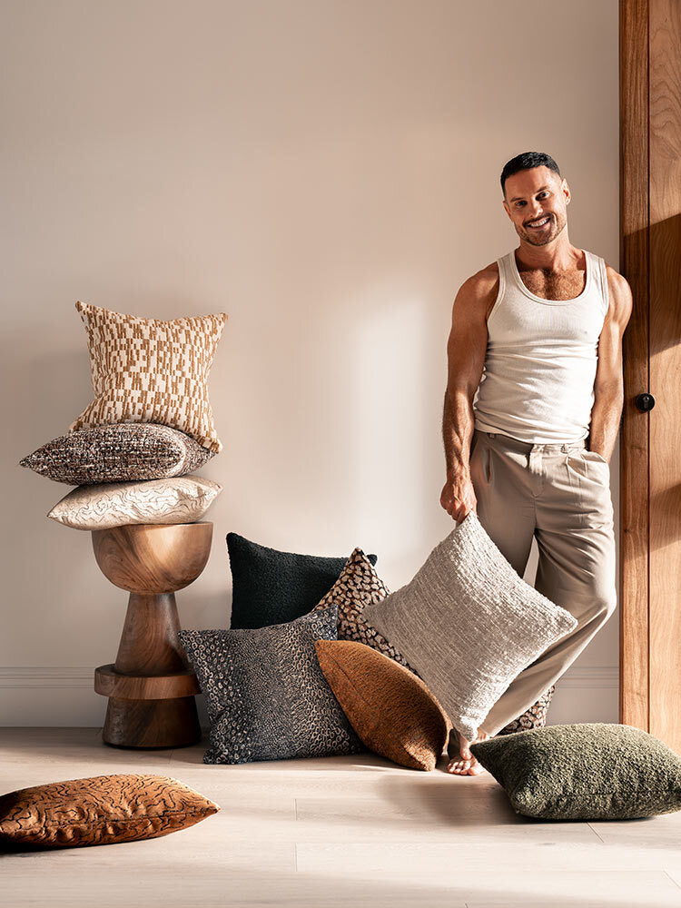 Noirstone Lumbar Black-and-White Cushion - 50X30cm | Lifestyle