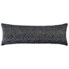 The Urban Road Nightshade Rectangle Faux Snakeskin Cushion (90x30cm) features a dark gray and black pebble-textured surface, ideal for bringing sophisticated modern style to your home décor.