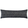 The Urban Road Nightshade Rectangle Faux Snakeskin Cushion (90x30cm) features a dark gray and black pebble-textured surface, ideal for bringing sophisticated modern style to your home décor.