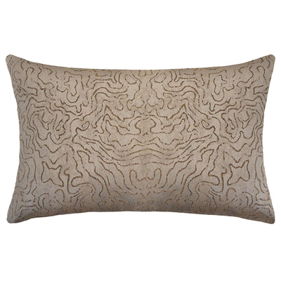 The Urban Road Sable Lumbar Neutral Cushion (50x30cm) is a rectangular beige pillow with an abstract, wavy textured pattern—an ideal, sophisticated accent to elevate your space with style and comfort.