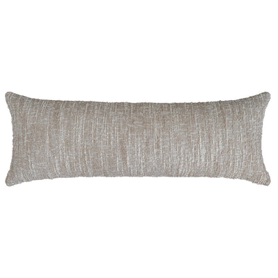 The Urban Road Dune Rectangle Neutral Cushion (90x30cm) features a luxury beige texture with subtle white horizontal lines, ideal for enhancing any interior decor. Shown on a white background.