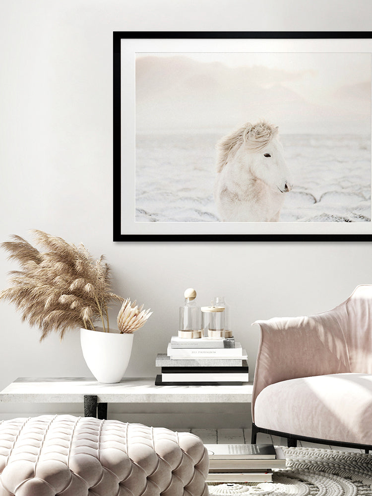 Snow Storm Framed Art Print | Lifestyle
