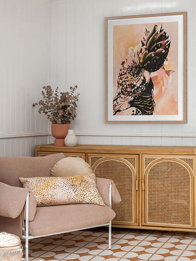 Dawn Peach Framed Art Print | Lifestyle