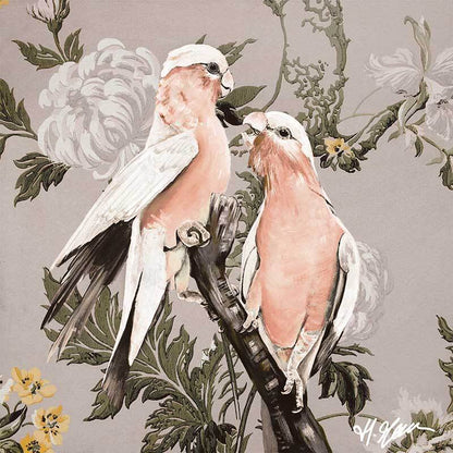 Galahs Muted Pink Canvas Art Print