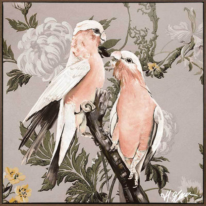 Galahs Muted Pink Canvas Art Print