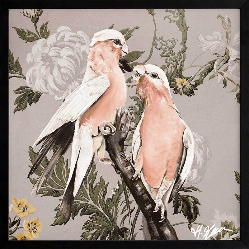 Galahs Muted Pink Framed Art Print