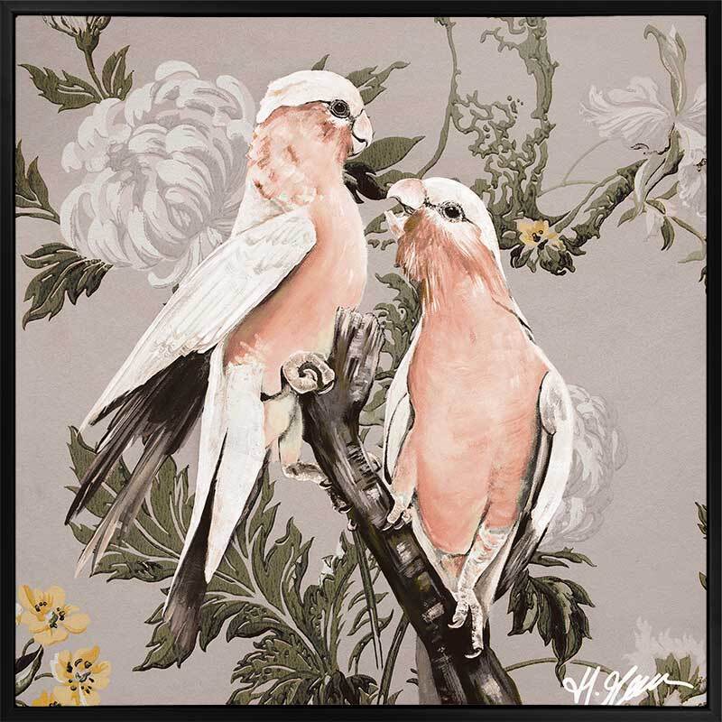 Galahs Muted Pink Canvas Art Print