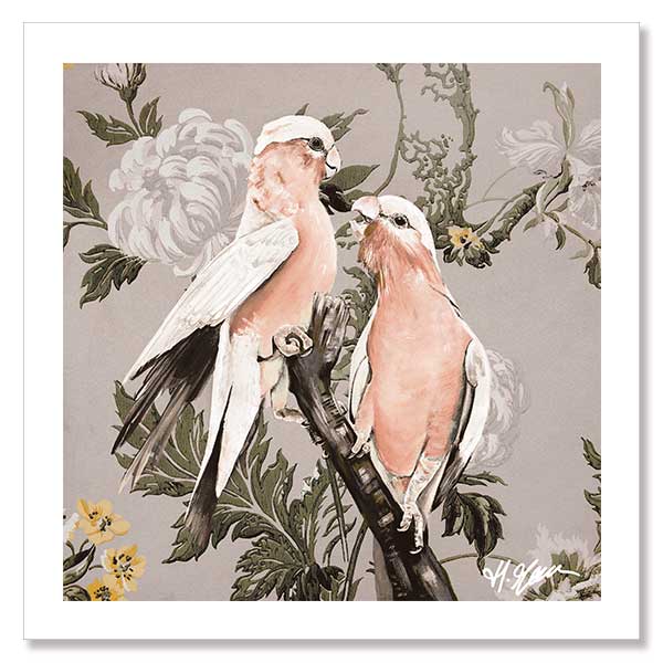 Galahs Muted Pink Unframed Art Print
