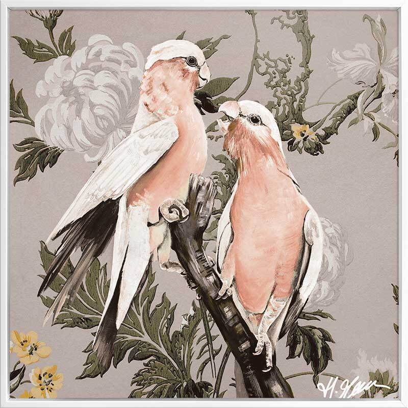 Galahs Muted Pink Canvas Art Print