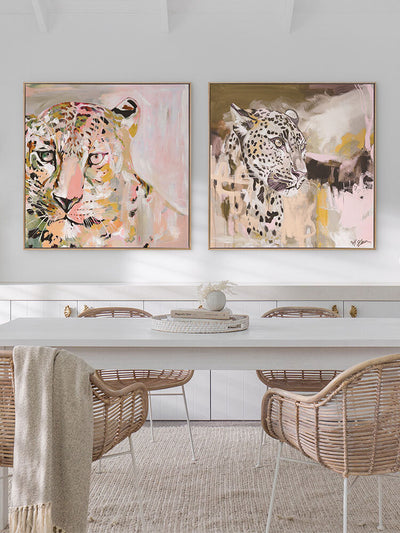 Stay With Me Muted Pink Canvas Art Print | Lifestyle