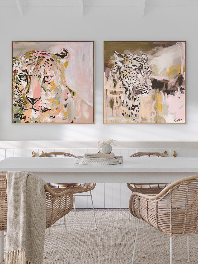 Stay With Me Muted Pink Canvas Art Print | Lifestyle