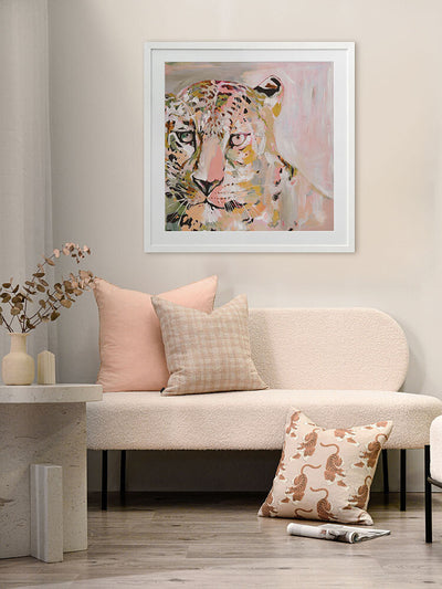 Stay With Me Muted Pink Framed Art Print | Lifestyle