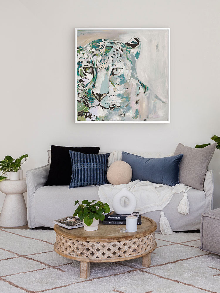 Stay With Me Blue Canvas Art Print | Lifestyle