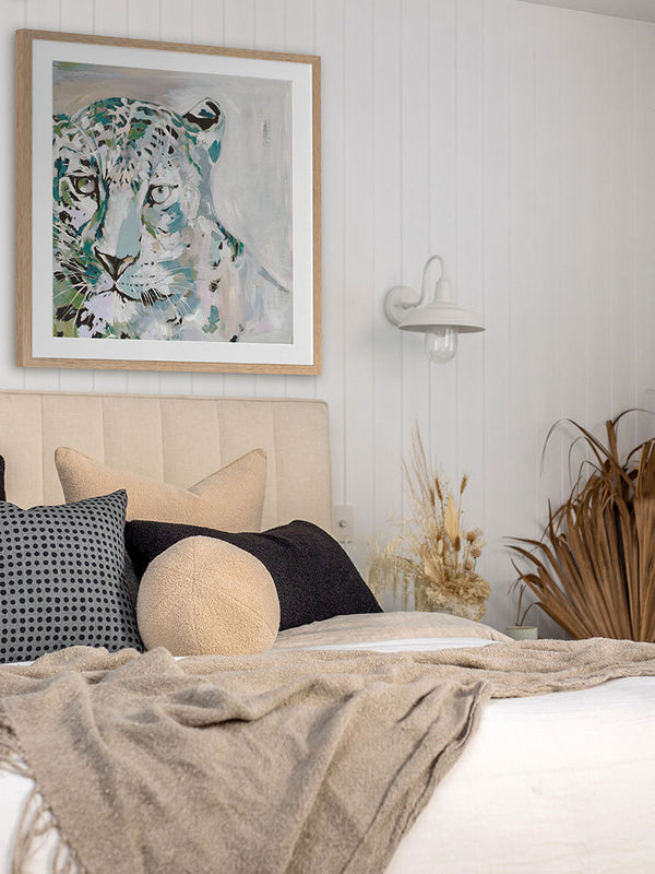 Stay With Me Blue Framed Art Print | Lifestyle