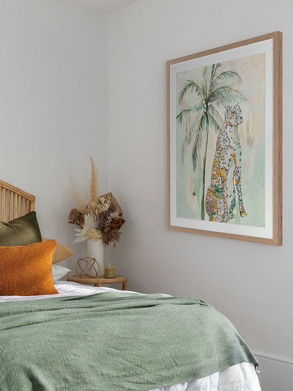 Take Me Away Muted Blue Framed Art Print | Lifestyle