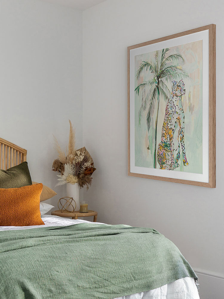 Take Me Away Muted Blue Framed Art Print | Lifestyle