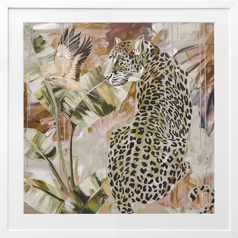 Distant Longing Khaki Framed Art Print