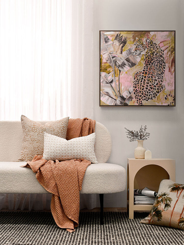 Distant Longing Pink Canvas Art Print | Lifestyle