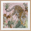 Jungle Boogie Pink Khaki Framed Art Print