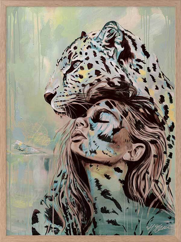 Protect Your Peace Teal Framed Art Print