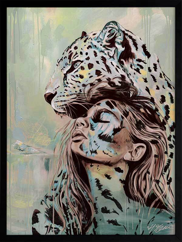 Protect Your Peace Teal Framed Art Print