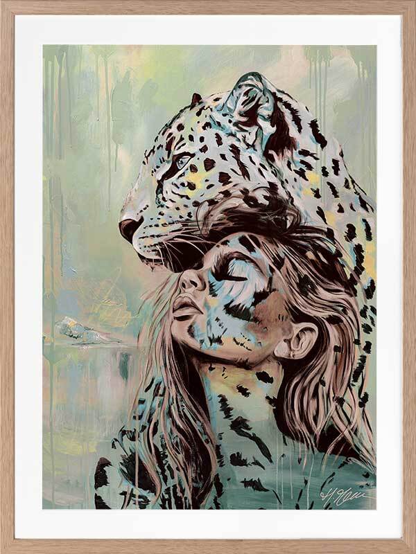 Protect Your Peace Teal Framed Art Print