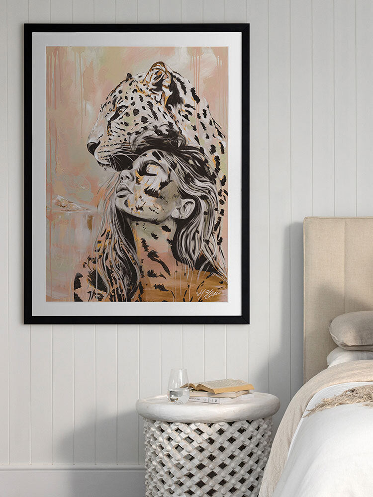 Protect Your Peace Teal Framed Art Print | Lifestyle