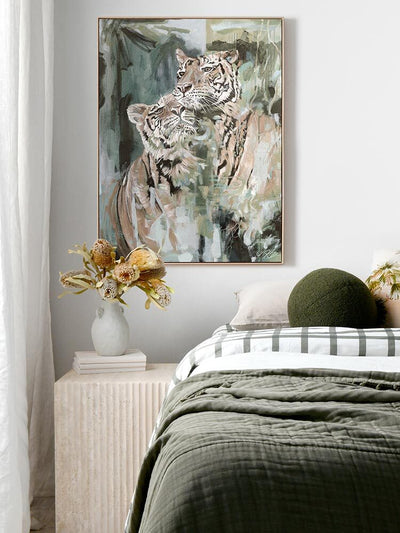 So This Is Love Muted Green Canvas Art Print | Lifestyle