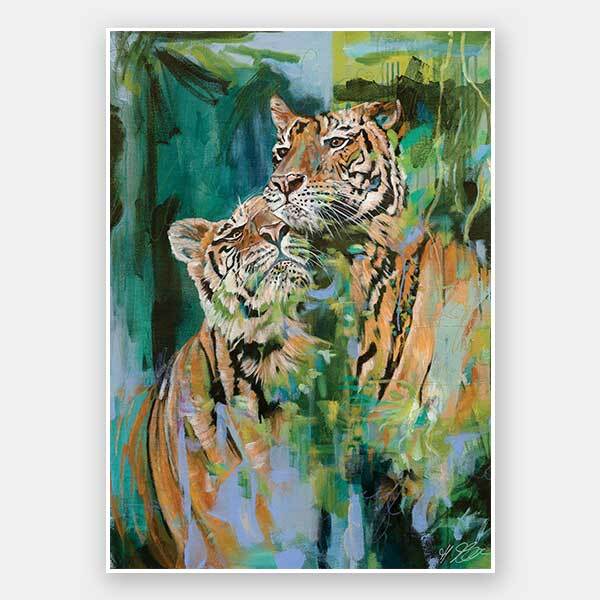 So This Is Love Green Unframed Art Print